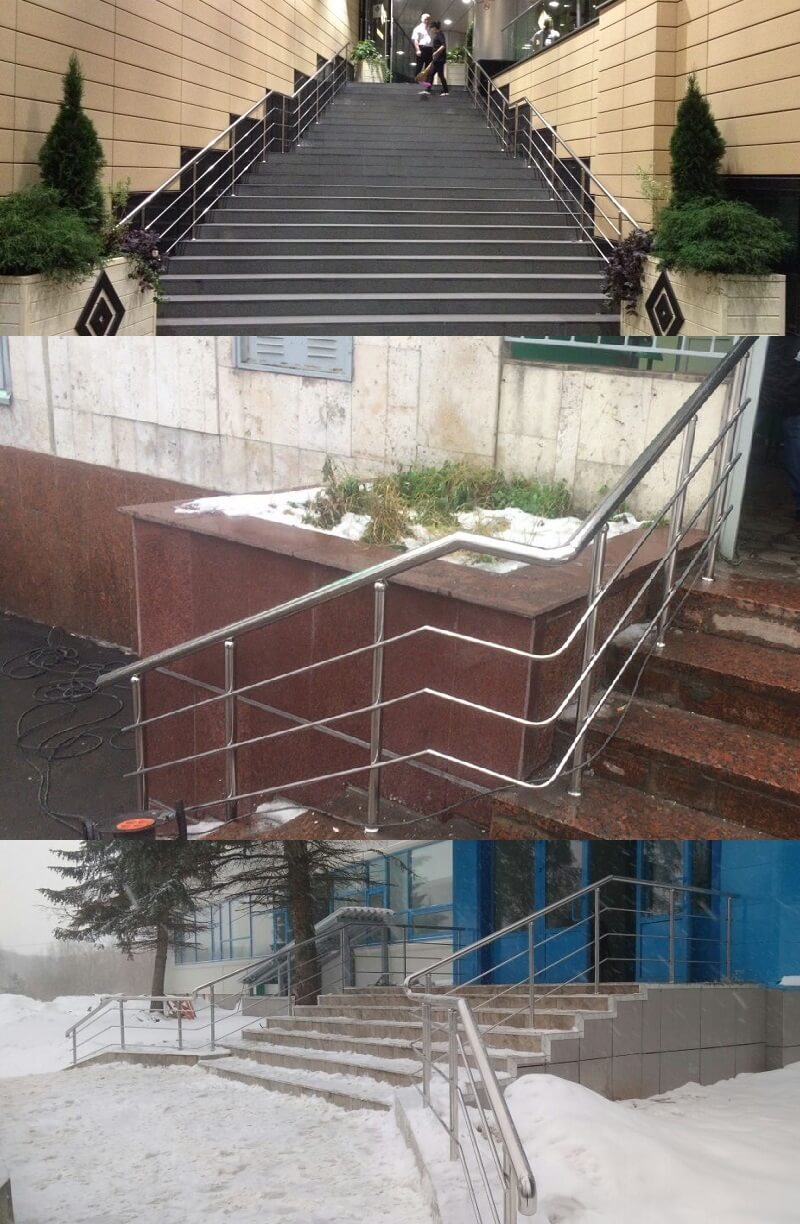 Лестничные ограждения из нержавеющей стали