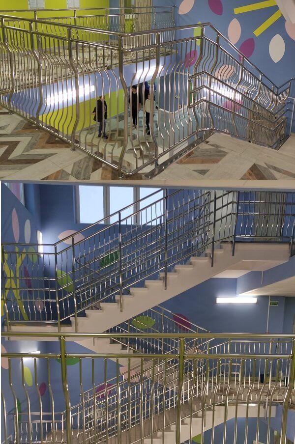 Перила из стали для школ и детских садов