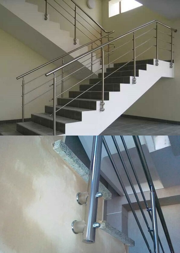 Перила с боковым креплением из нержавеющей стали